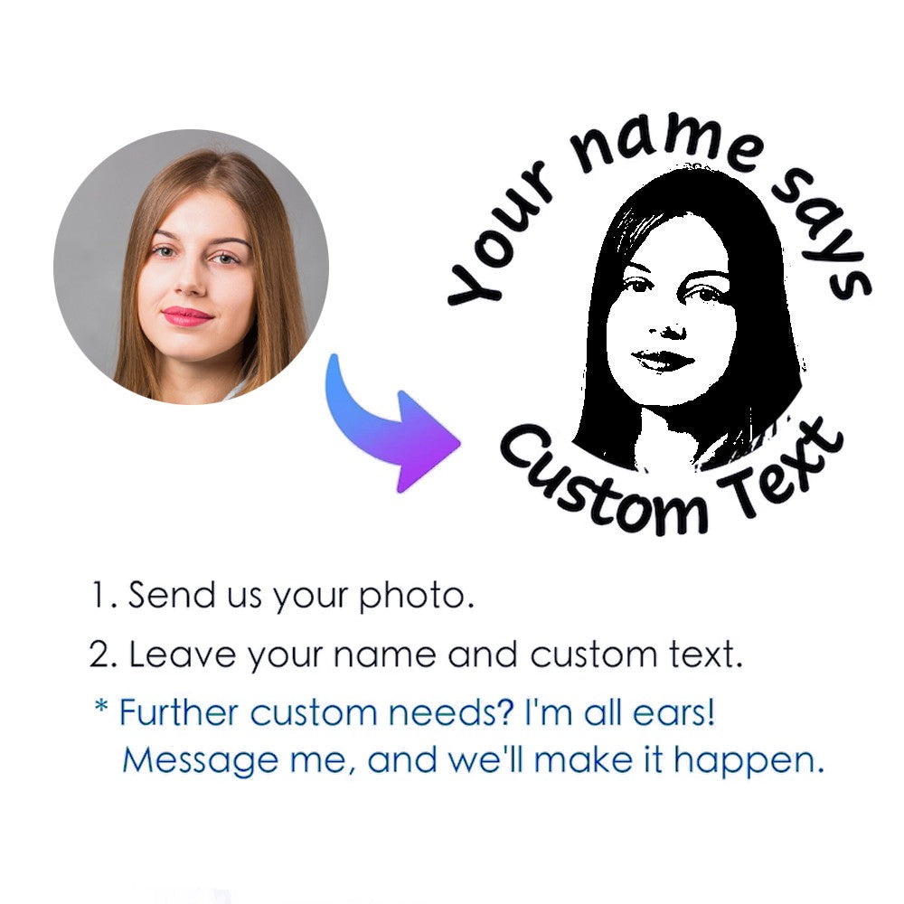 Custom Face Portrait Self-Inking Teacher Stamps for Classroom, Logo Stamps for Homework Grading, Back To School Thank You Gift for Teacher