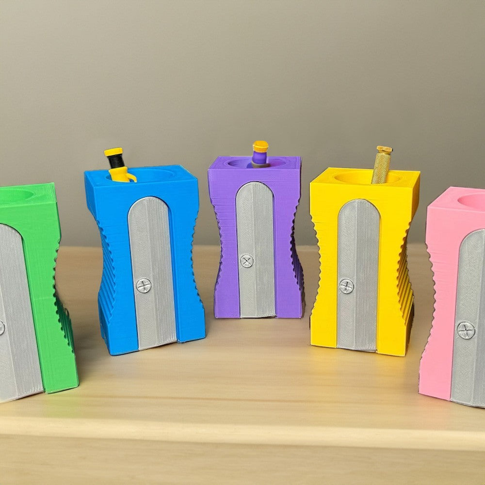 3D Printed Pencil Sharpener Shape Desk Organizer, Pens Organizer in Sharpener Design, Colorful Stationery Office Supplies, Gift for Teachers/Students