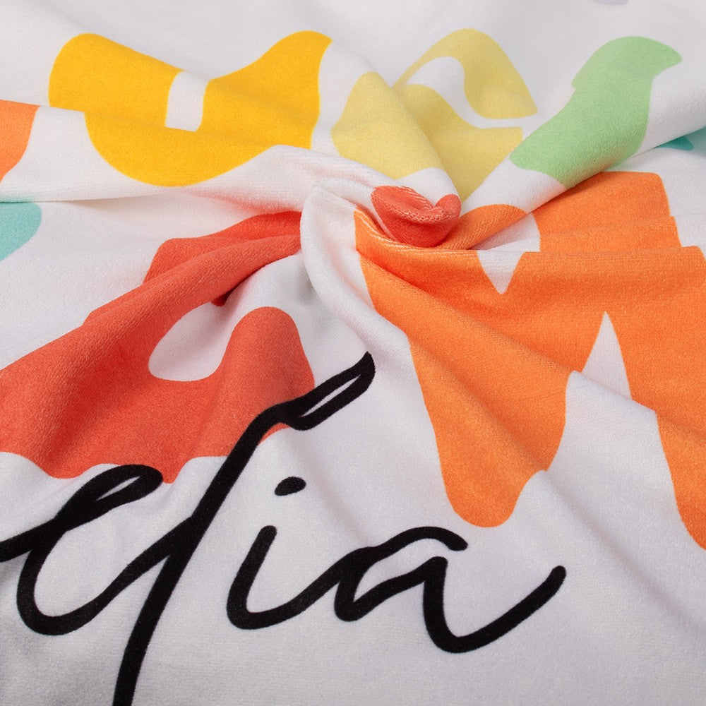 Personalized Groovy Cousin Crew Kids Beach Towel, Perfect for Family Outings