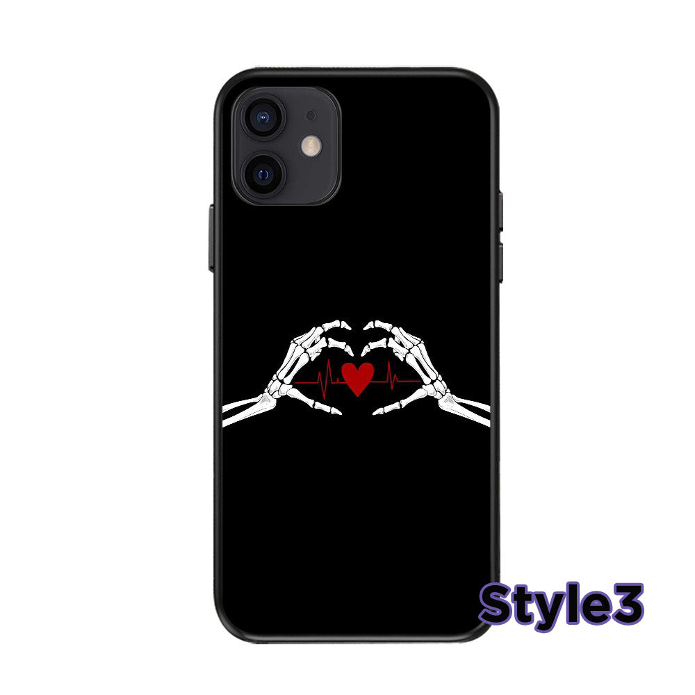Skeleton Skull Design Phone Case,Multiple Styles Available,Halloween Vibes,iPhone, Pixel, Samsung