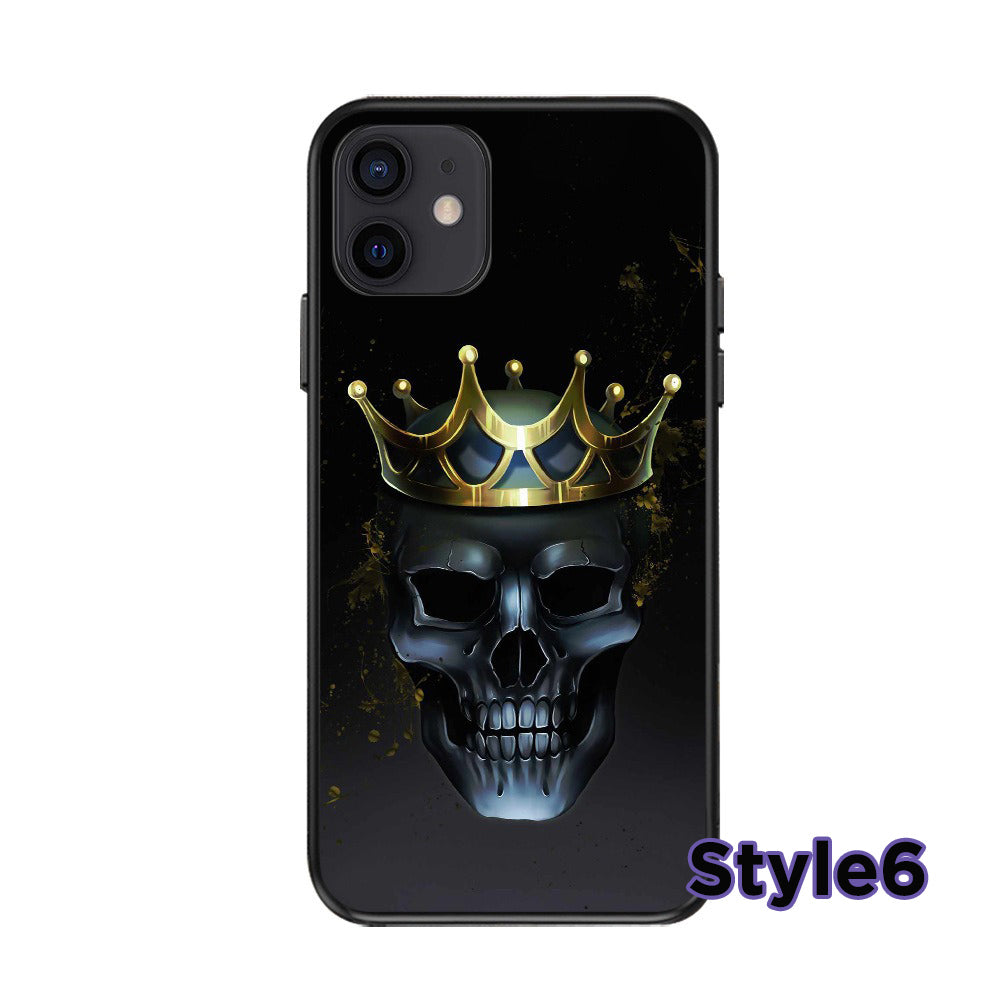 Skeleton Skull Design Phone Case,Multiple Styles Available,Halloween Vibes,iPhone, Pixel, Samsung