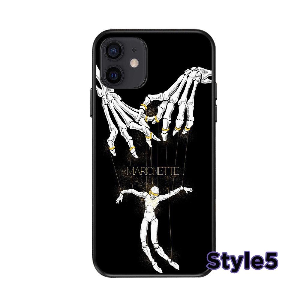 Skeleton Skull Design Phone Case,Multiple Styles Available,Halloween Vibes,iPhone, Pixel, Samsung