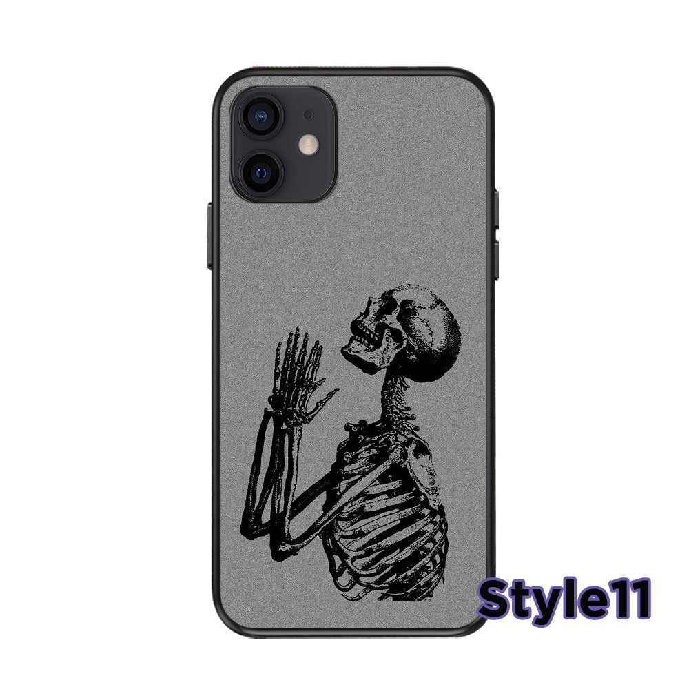 Skeleton Skull Design Phone Case,Multiple Styles Available,Halloween Vibes,iPhone, Pixel, Samsung