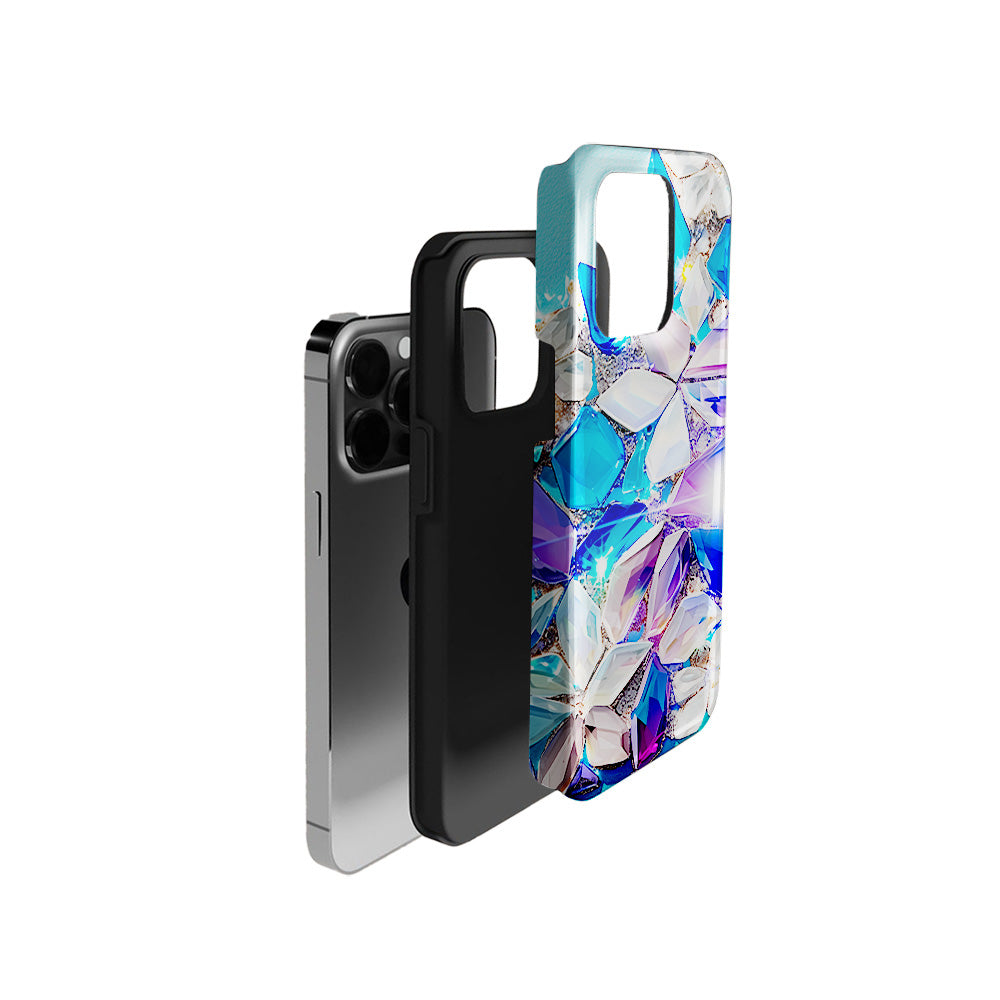 Floral Gemstone Mosaic Style Phone Case, Multiple Styles Available for iPhone, Samsung Galaxy, Google Pixel