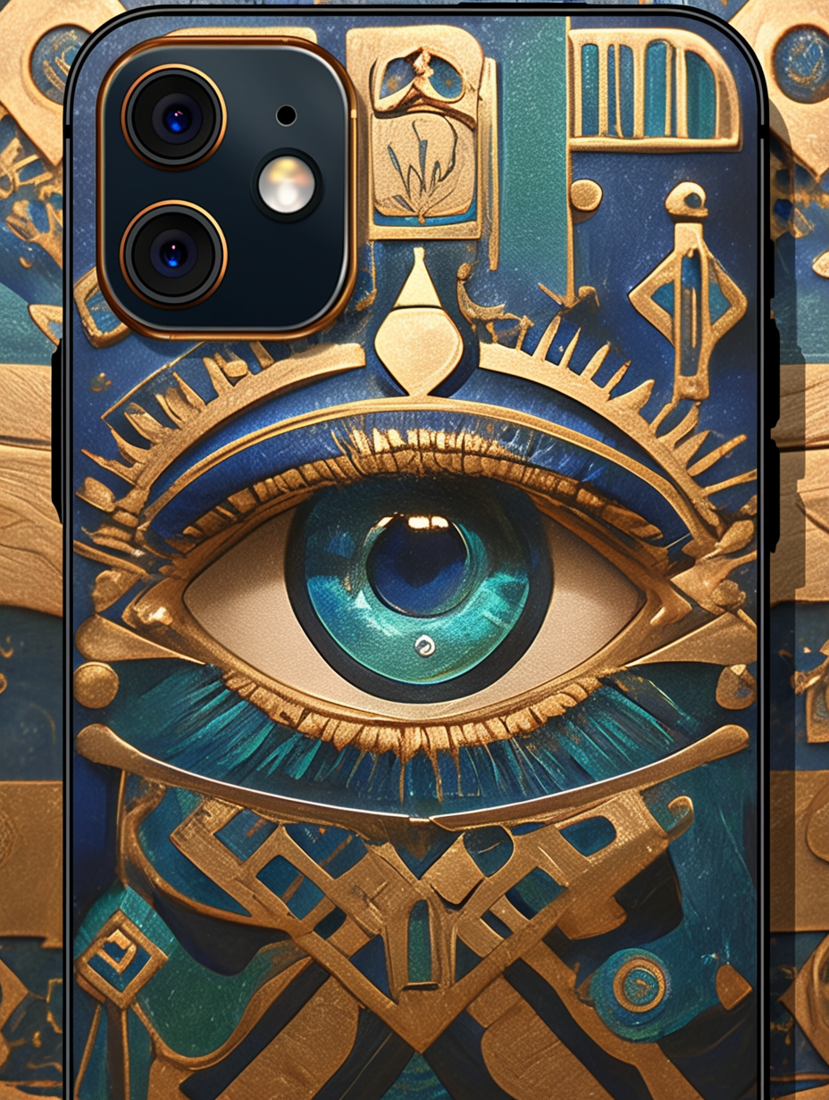 Vintage Eye Mosaic Style Phone Case,Multiple Styles for iPhone, Samsung Galaxy, Google Pixel
