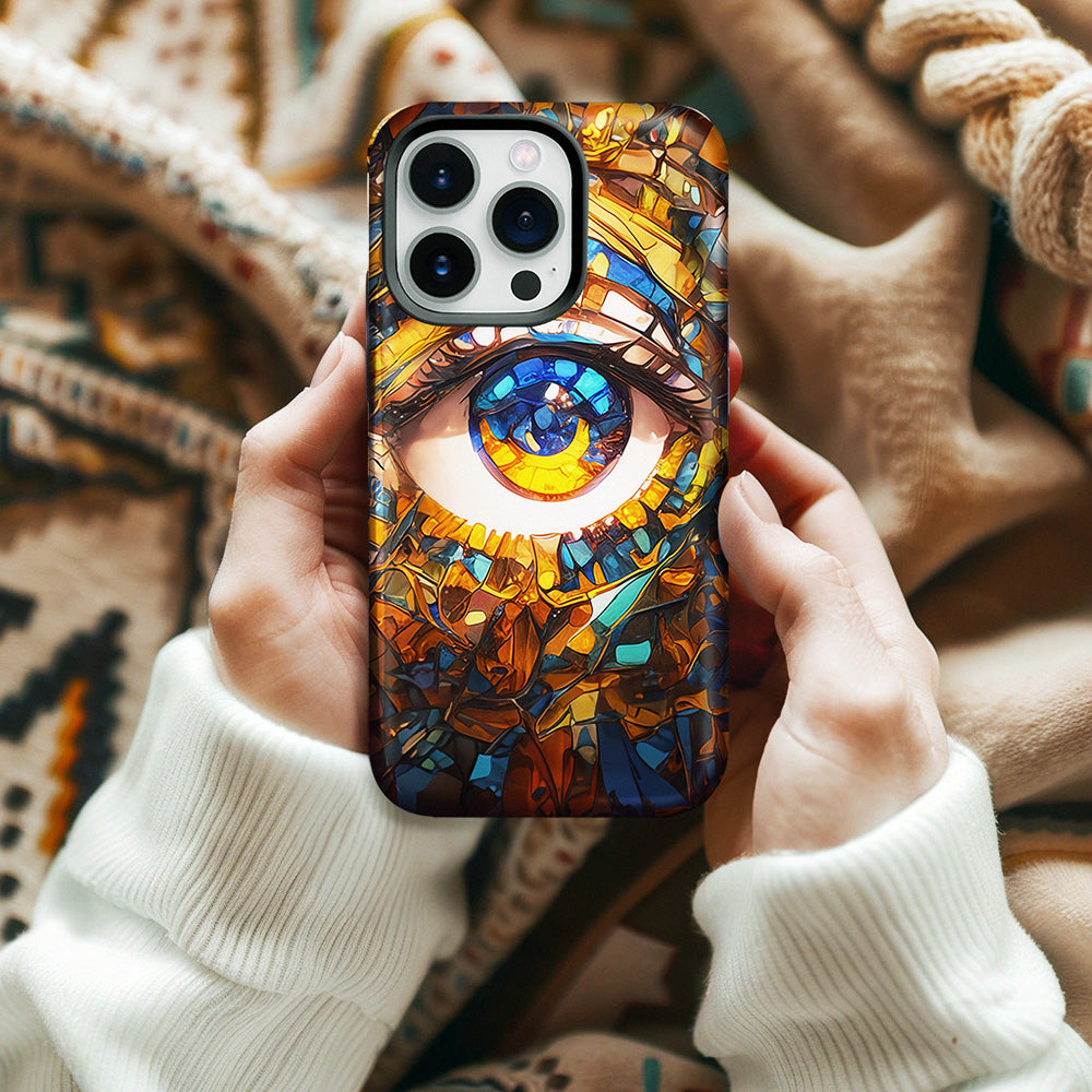 Vintage Eye Mosaic Style Phone Case,Multiple Styles for iPhone, Samsung Galaxy, Google Pixel