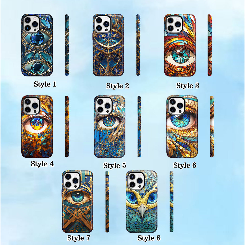 Vintage Eye Mosaic Style Phone Case,Multiple Styles for iPhone, Samsung Galaxy, Google Pixel