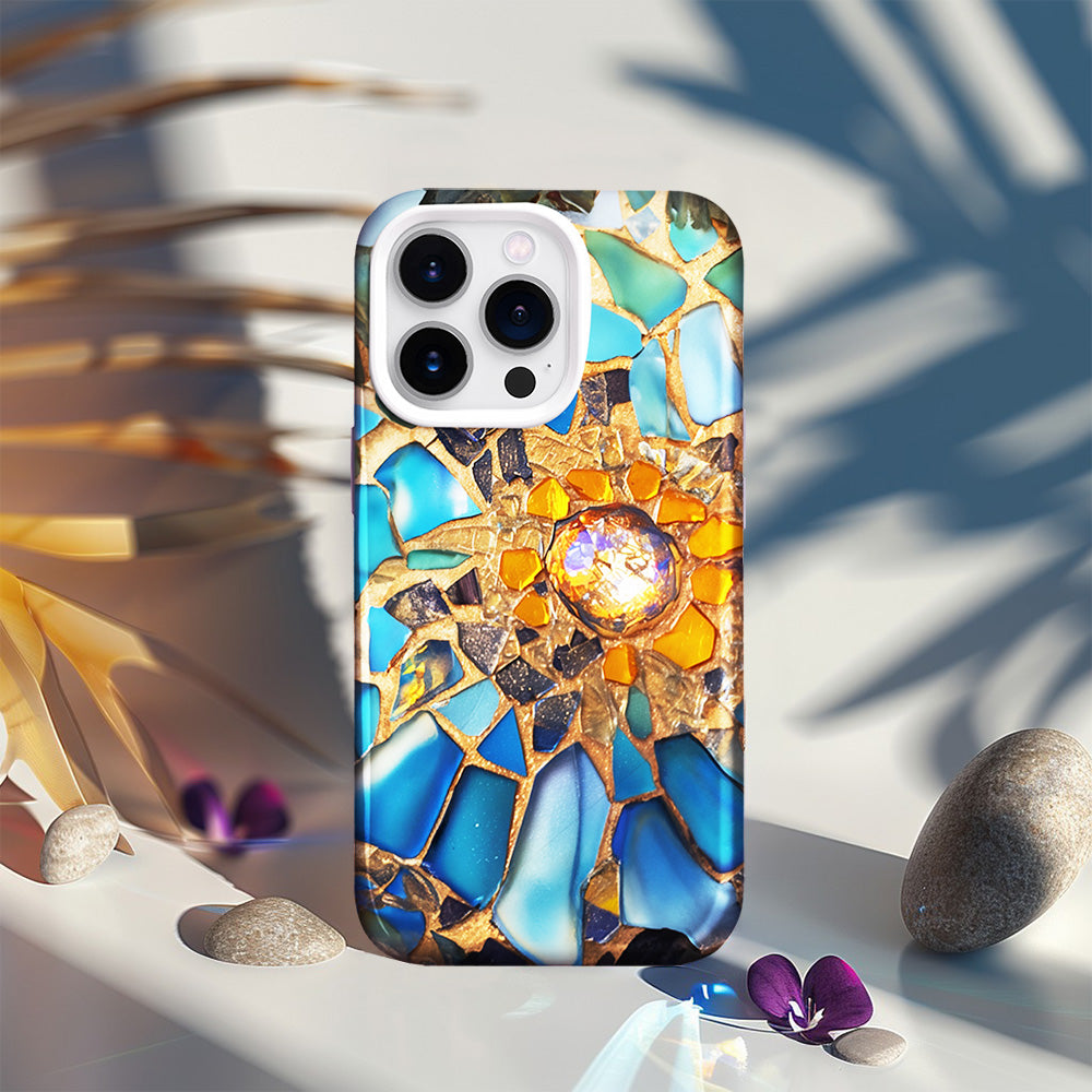 3d Stained Glass Mosaic Phone Case, Multiple Styles Available for iPhone, Samsung Galaxy, Google Pixel
