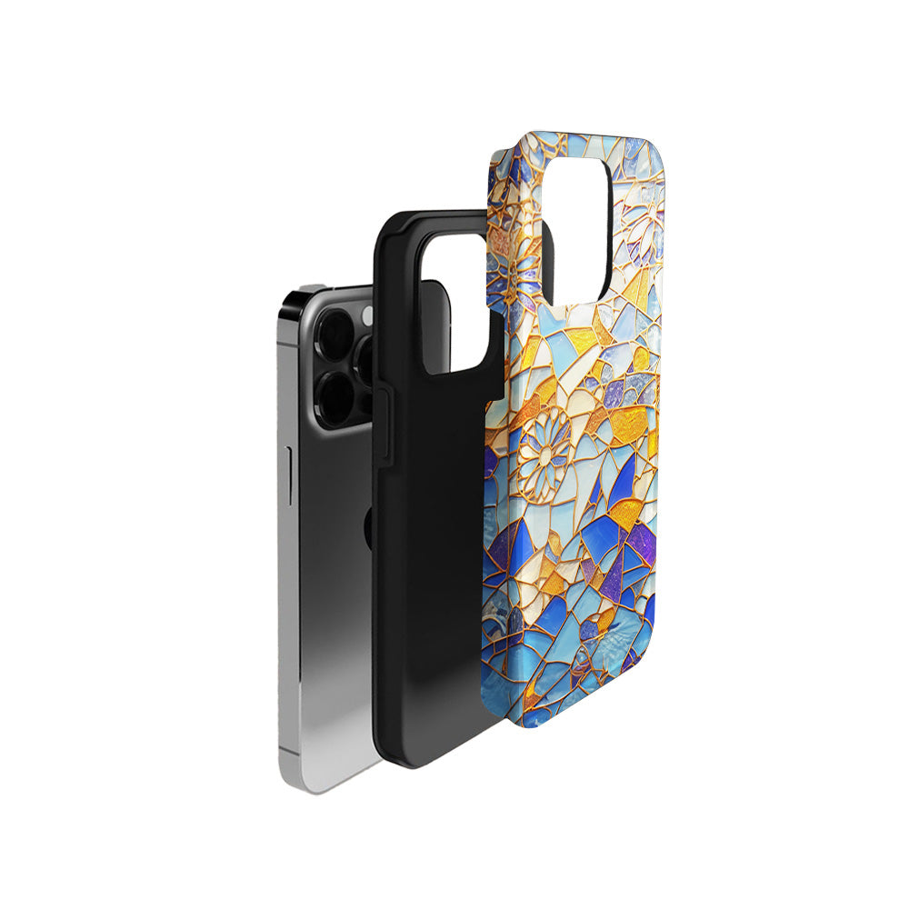Mosaic Art Style Custom Phone Case,Unique Geometric Pattern for iPhone, Samsung Galaxy, Google Pixel