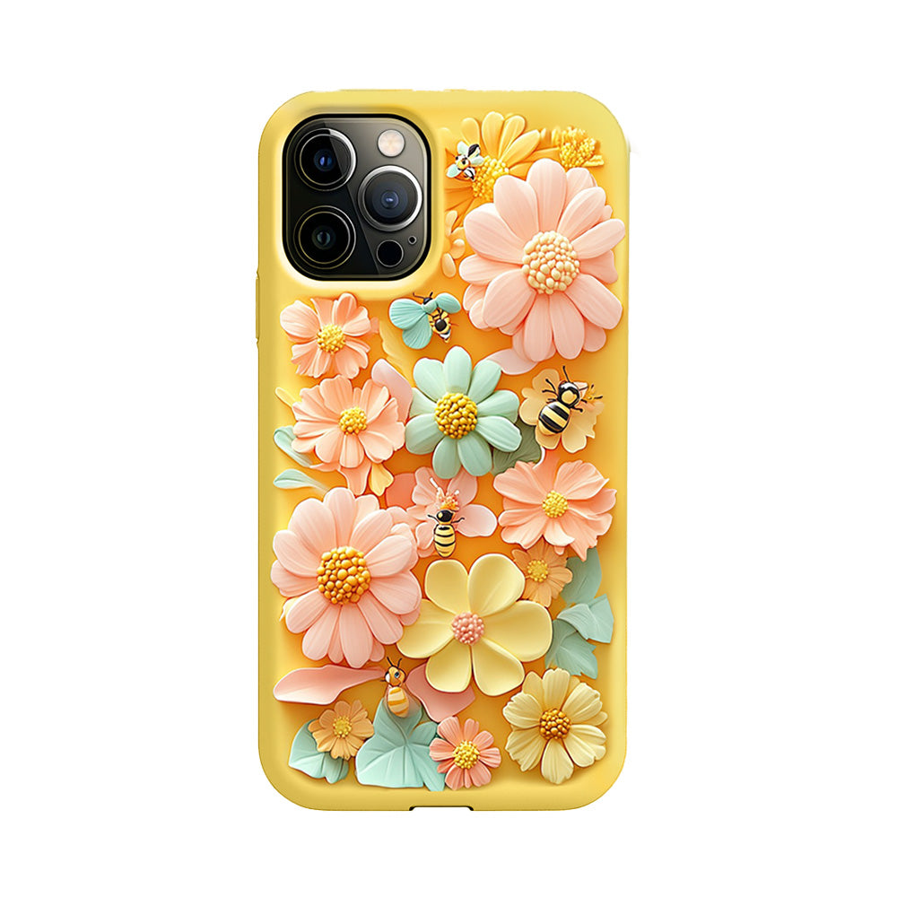 Floral and Honeycomb 3D Phone Case Collection,Multiple Styles for iPhone, Samsung Galaxy, Google Pixel