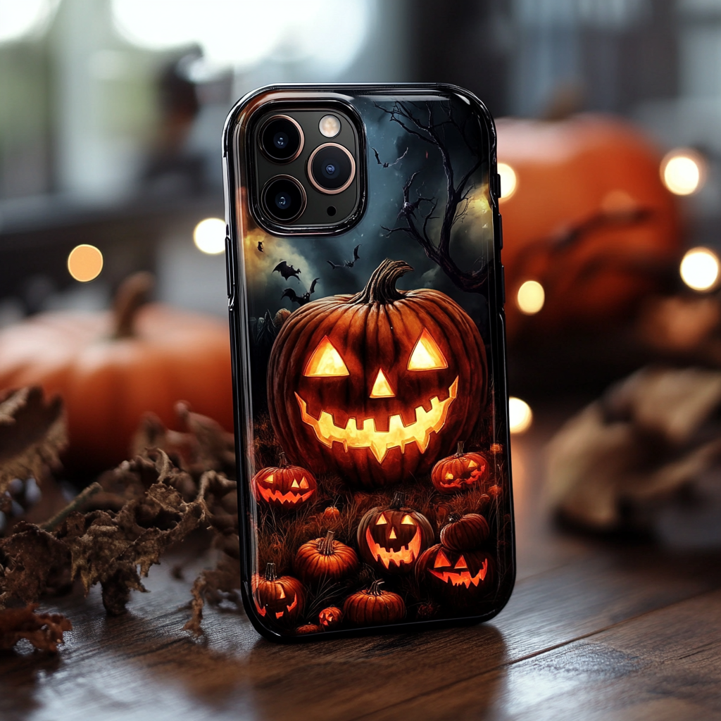 Halloween Pumpkin Phone Case Collection,Multiple Styles for iPhone, Samsung Galaxy, Google Pixel