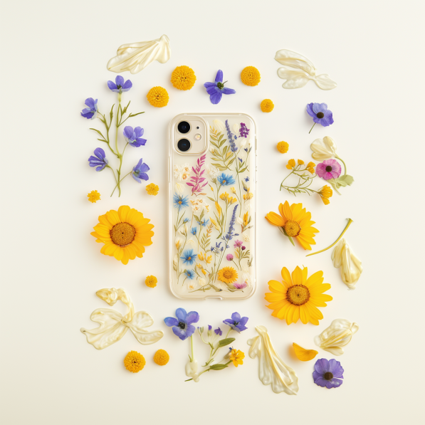 Handcrafted Resin Pressed Flower DIY Phone Case for iPhone, Samsung Galaxy, Google Pixel