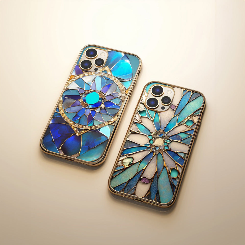 3d Stained Glass Mosaic Art Phone Case,Premium Protective Cover for iPhone, Samsung Galaxy, Google Pixel