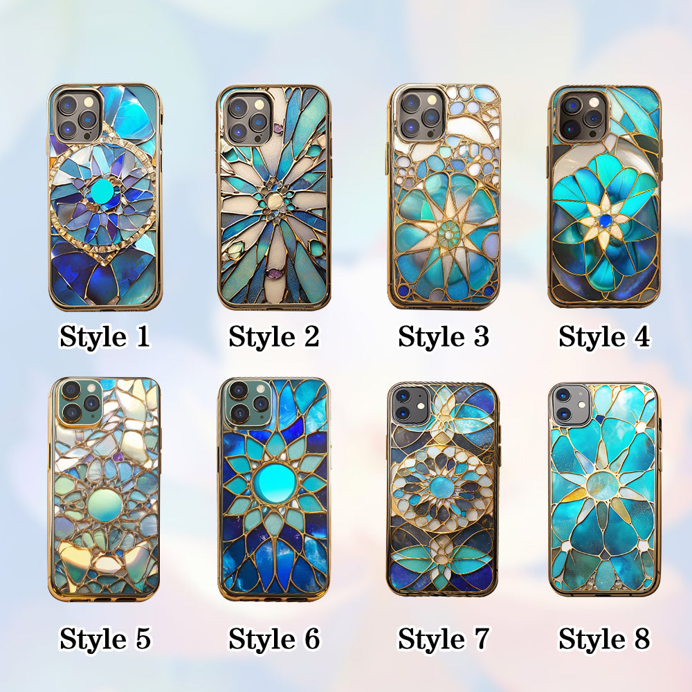 3d Stained Glass Mosaic Art Phone Case,Premium Protective Cover for iPhone, Samsung Galaxy, Google Pixel