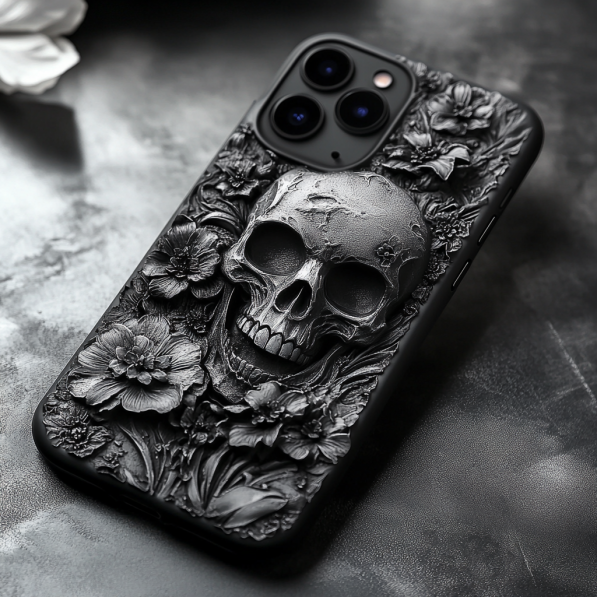3D Gothic Skull Phone Case Collection,Multiple Styles for iPhone, Samsung Galaxy, Google Pixel