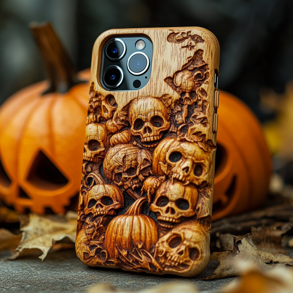 Spooky szn/Spooky Season Halloween Phone Cases, Multiple Designs,Spooky Season Pumpkin and Skull Patterns for iPhone, Samsung Galaxy, Google Pixel