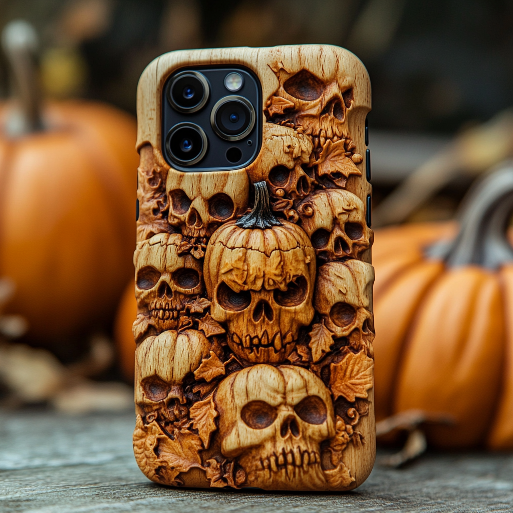 Spooky szn/Spooky Season Halloween Phone Cases, Multiple Designs,Spooky Season Pumpkin and Skull Patterns for iPhone, Samsung Galaxy, Google Pixel