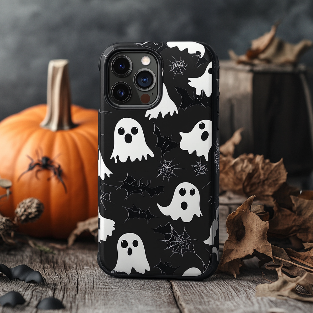 Spooky Season Halloween Ghost Phone Cases, Multiple Styles Available for iPhone, Samsung Galaxy, Google Pixel, Xiaomi