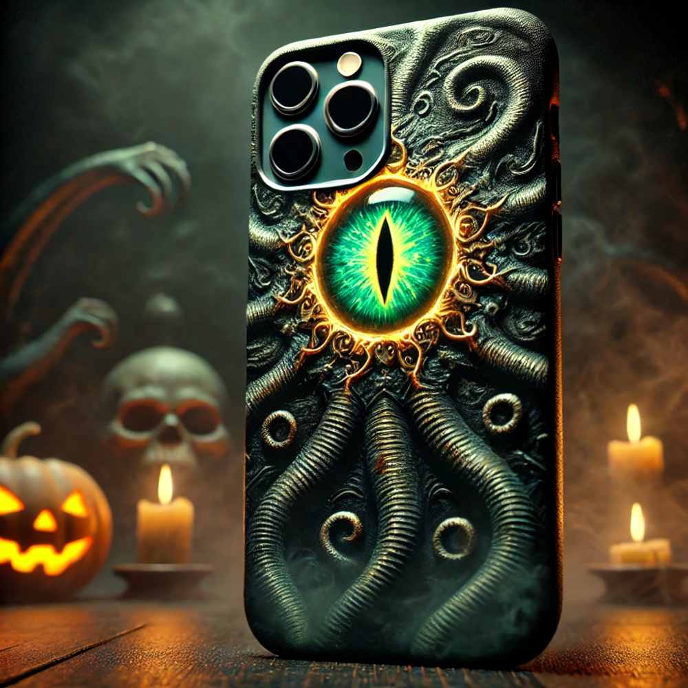 Cthulhu Eye 3D Relief Phone Case, Multiple Designs Available, Horror Tentacle and Evil Eye Patterns for iPhone, Samsung Galaxy