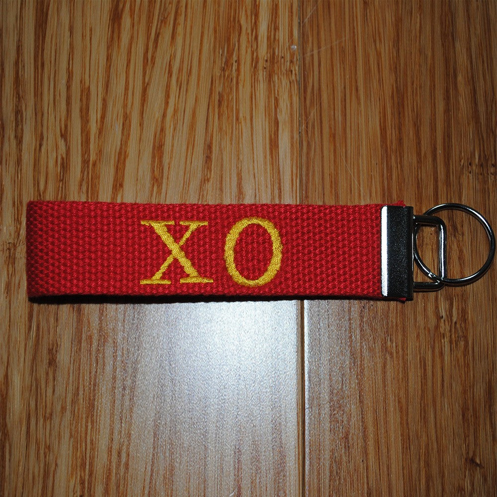 Personalized Embroidery Sorority Keychain, Multicolor Canvas Greek Letter Key Chain, Greek Life, Official Licensed Product, Gift for Her