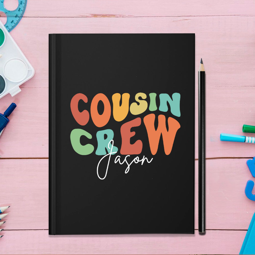 Customizable Cousin Crew Notebook with Personalized Name,Perfect Gift for Kids, Family Gatherings and School Events