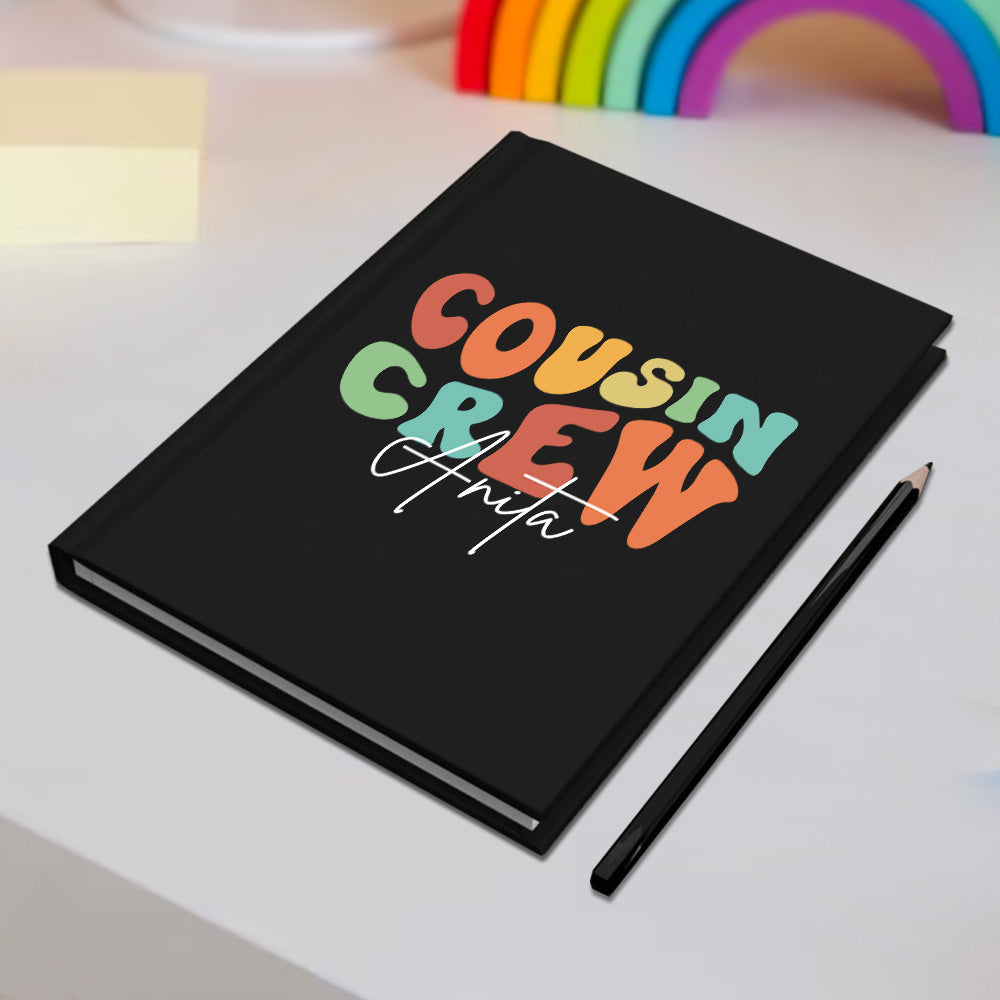 Customizable Cousin Crew Notebook with Personalized Name,Perfect Gift for Kids, Family Gatherings and School Events