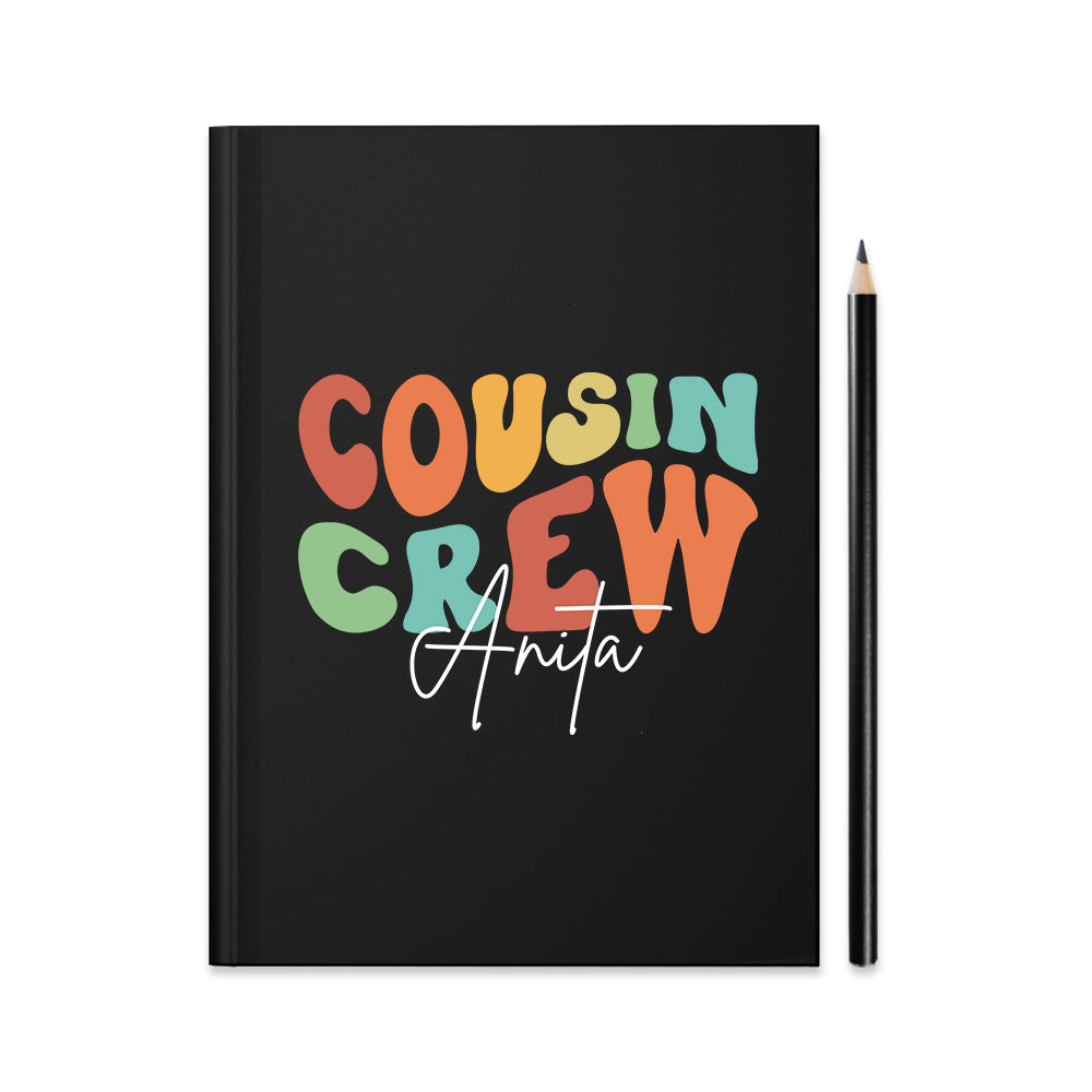 Customizable Cousin Crew Notebook with Personalized Name,Perfect Gift for Kids, Family Gatherings and School Events