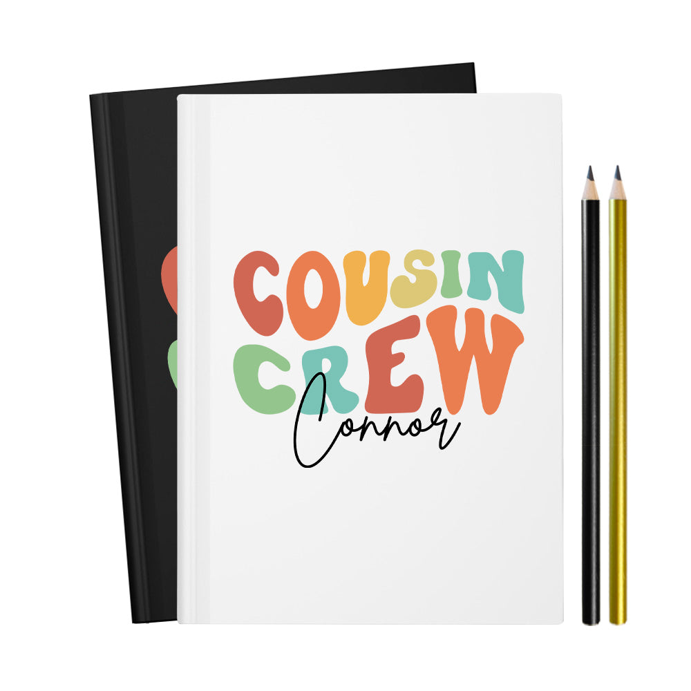 Customizable Cousin Crew Notebook with Personalized Name,Perfect Gift for Kids, Family Gatherings and School Events