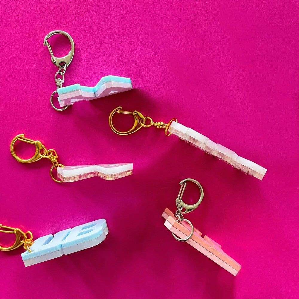 Sorority Keychain l Personalized Greek Letters Keychain l Sorority Bag Charm l Sorority Little Gift l Sorority Big Gift l Sorority Gift