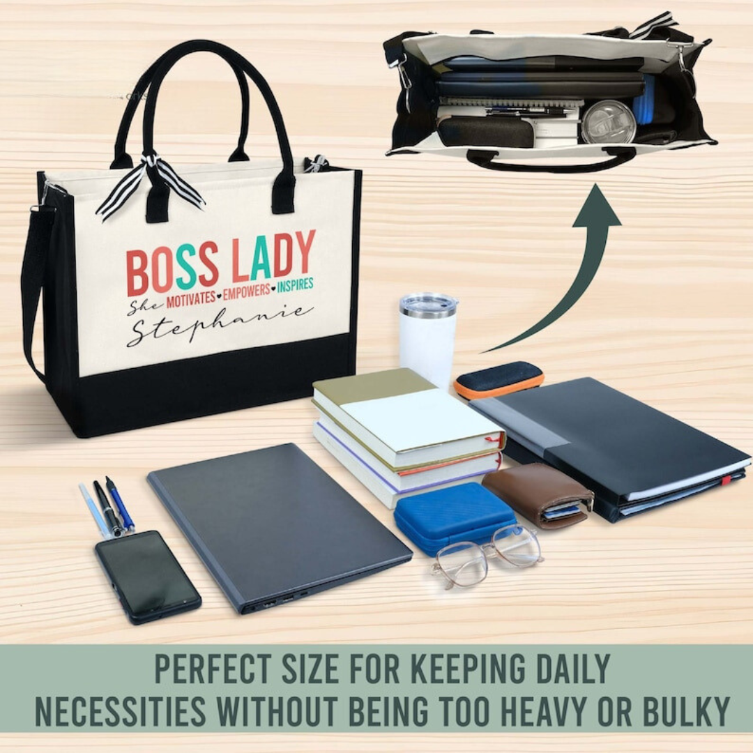 Boss Lady Tote Bag, Boss Lady Gift, Boss Gift for Women, Coworker Gift, Girl Boss Manager Gift, Gift for My Boss, Gift for Female Manager