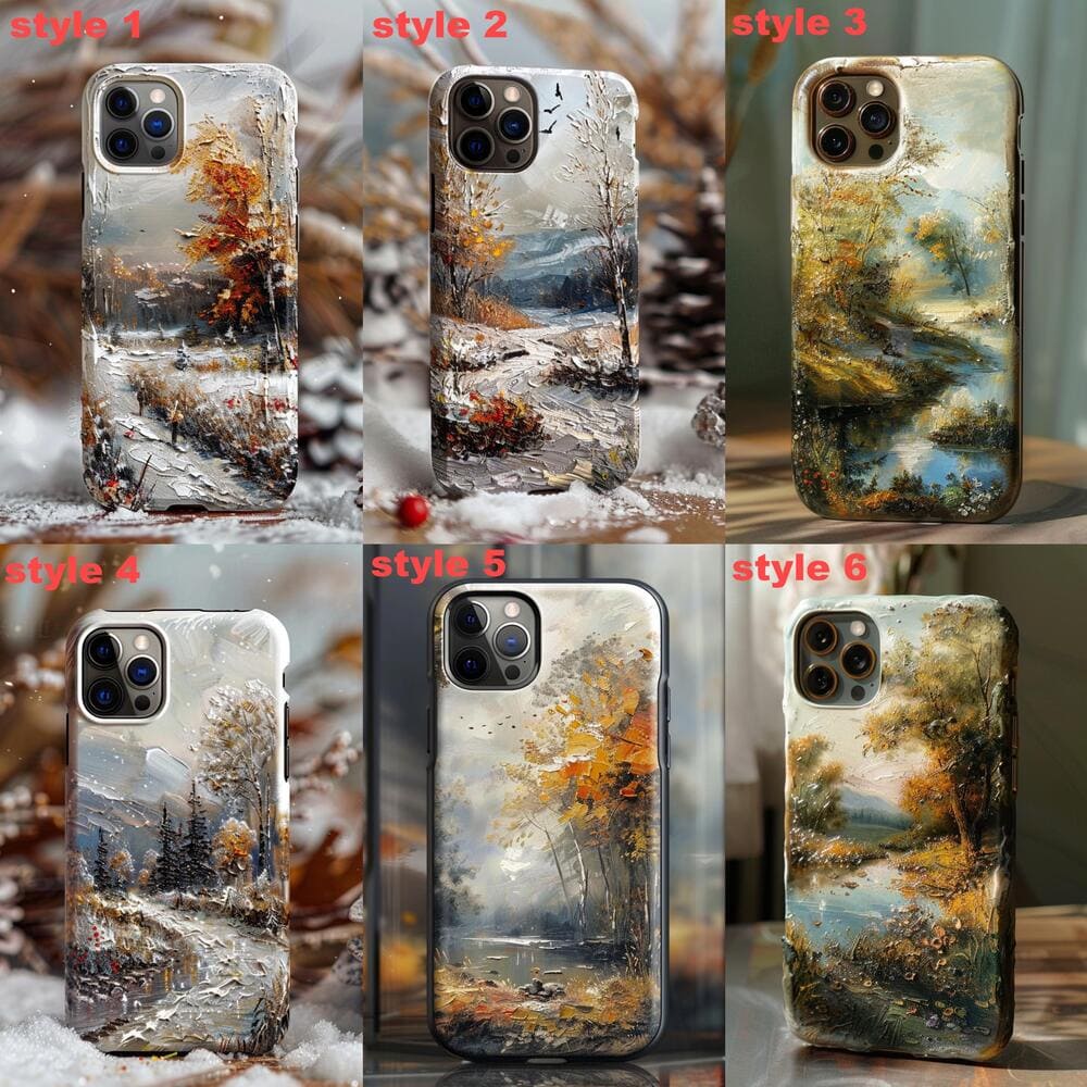 Oil Painting Style Phone Case,Multiple Designs for iPhone, Samsung Galaxy