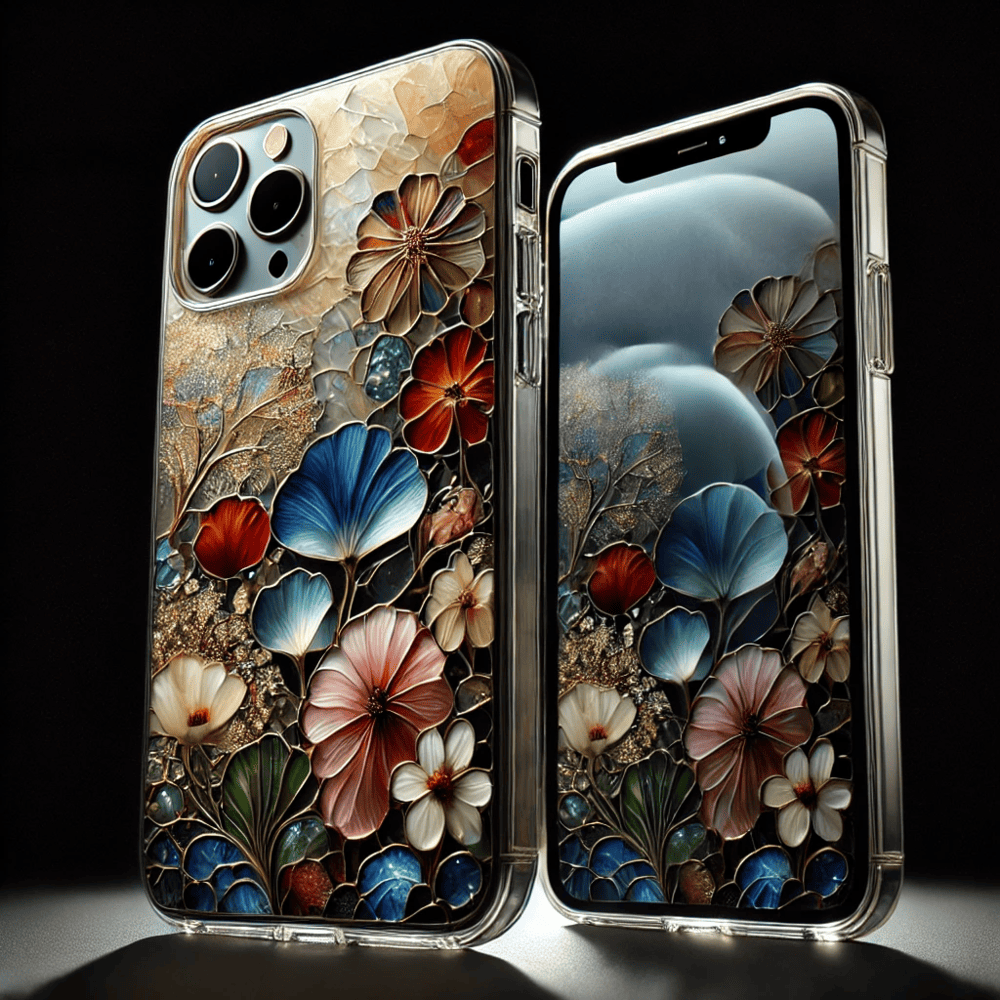 Glass Art Style Phone Case,Elegant and Artistic Design, Multiple Styles Available for iPhone, Samsung Galaxy, Google Pixel, Xiaomi