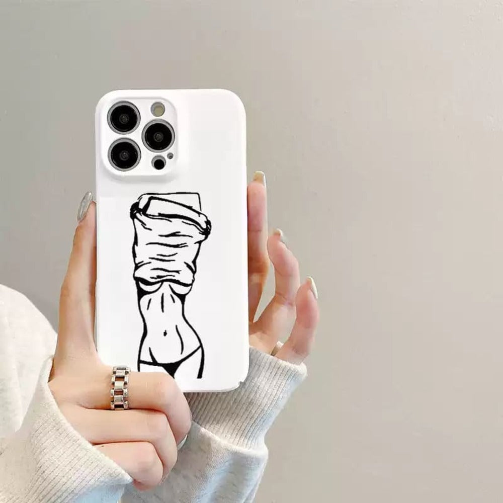 Creative Fitness Curve Phone Case,Stylish Protective Cover for Active Lifestyles For iPhone, Samsung Galaxy, Google Pixel, Xiaomi