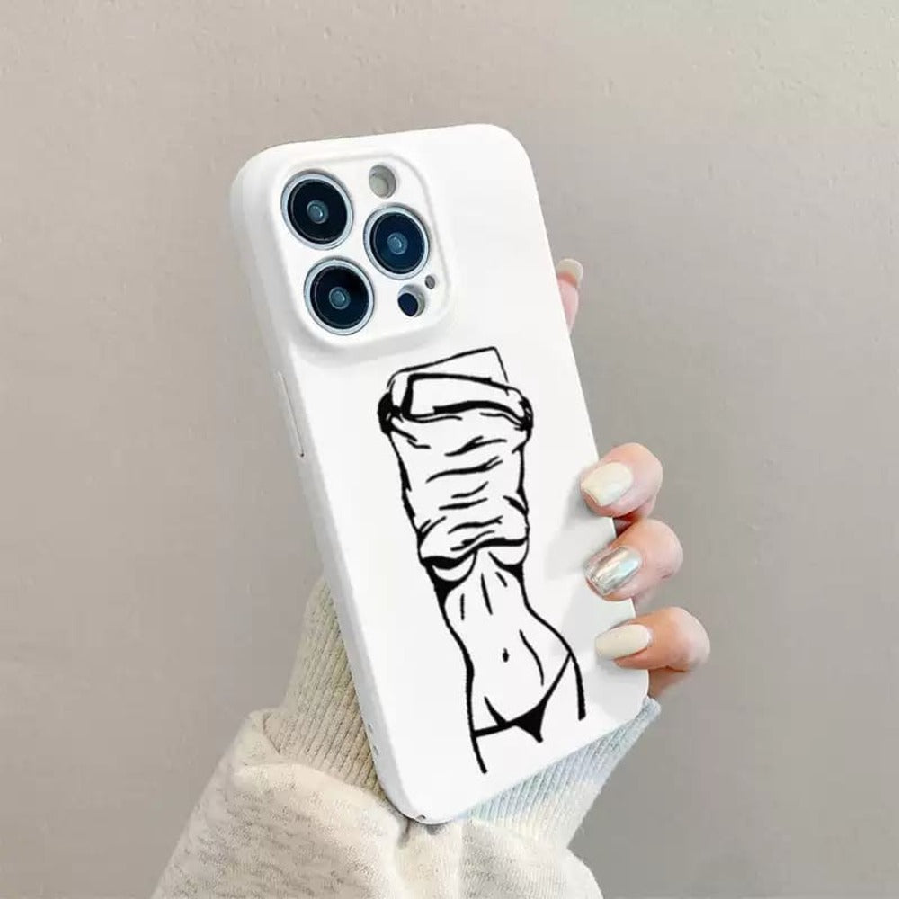 Creative Fitness Curve Phone Case,Stylish Protective Cover for Active Lifestyles For iPhone, Samsung Galaxy, Google Pixel, Xiaomi