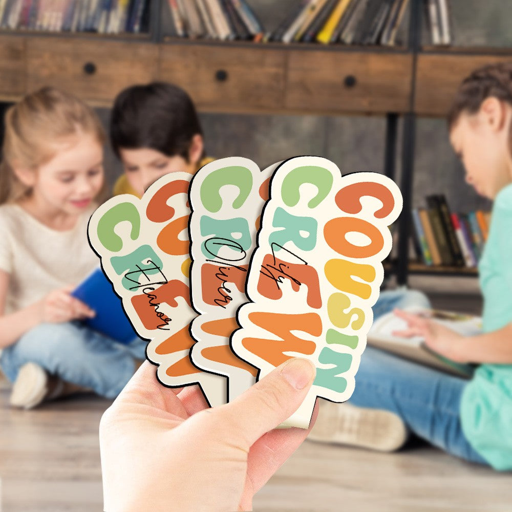 Personalized Cousin Crew Magnetic Bookmark Custom Name Bookmark for Family