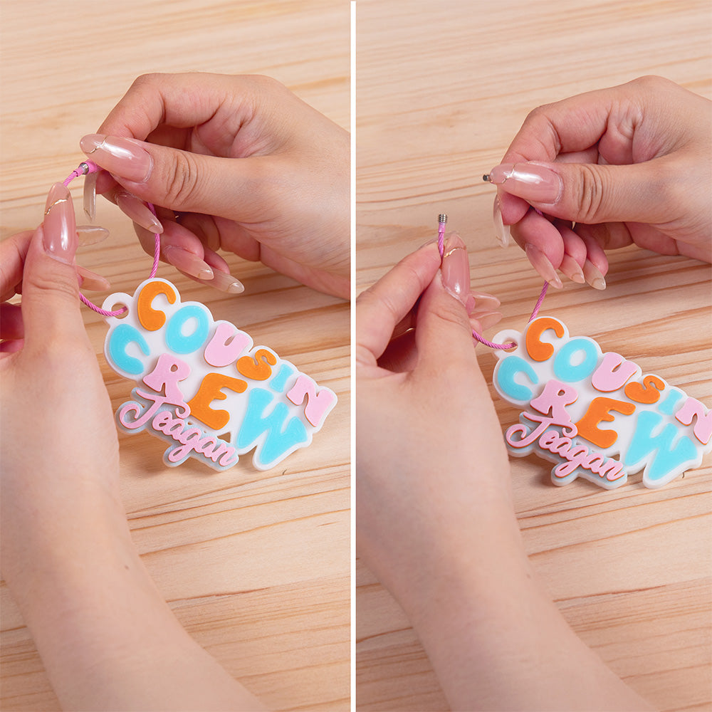 Personalized Family Bond Keyring, COUSIN CREW Custom Keychain, Perfect Gift for Loved Ones Stylish Cousin Crew Pendant