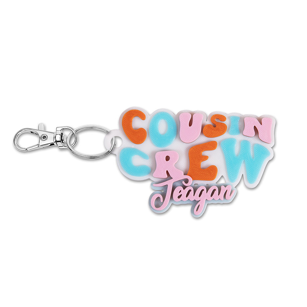 Personalized Family Bond Keyring, COUSIN CREW Custom Keychain, Perfect Gift for Loved Ones Stylish Cousin Crew Pendant