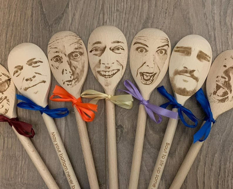 Have ANY FACE Engraved on a Spoon! Fun, unique and quirky gift! Stocking Filler, Secret Santa! Mother's / Father's Day, Milestone Birthday!