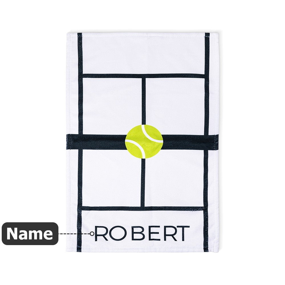 Personalized Tennis Towel with Name, Soft Absorbent Tennis Sweat Towel, Tennis Gear Stuff Accessories, Gym Gift for Tennis Lover/Tennis Team