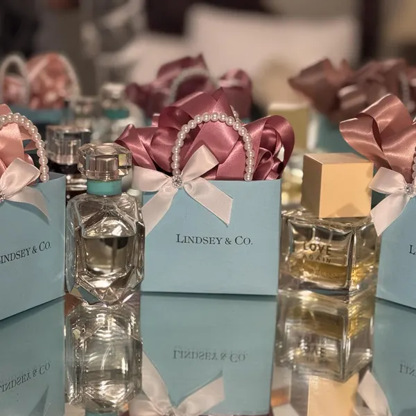 Pearl handle Pink & blue party favor bags, Personalized for you!