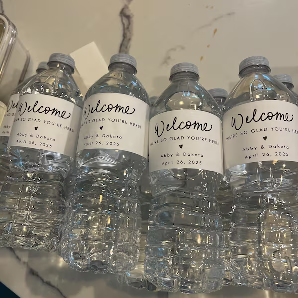 Wedding Welcome Water Bottle Labels || Wedding Water Bottle Labels, Water Bottle Sticker, Water Bottle Wrapper