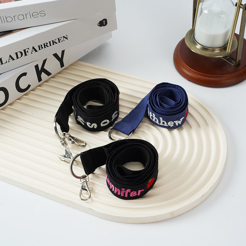 Teacher Lanyard Id Badge Holder With Apple, Personalized Id Strap, Teacher Appreciation Gift, Preschool Teacher Gift, Gifts for Her Under 30