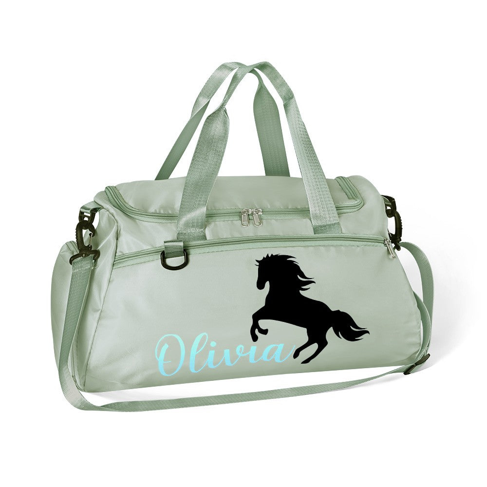 Personalized Horse Riding Bag for Women, Sports Equipment Bag, Girls Travel Duffel Bag, Horse Grooming Bag, Mountain Bicycle/Bike Accessories
