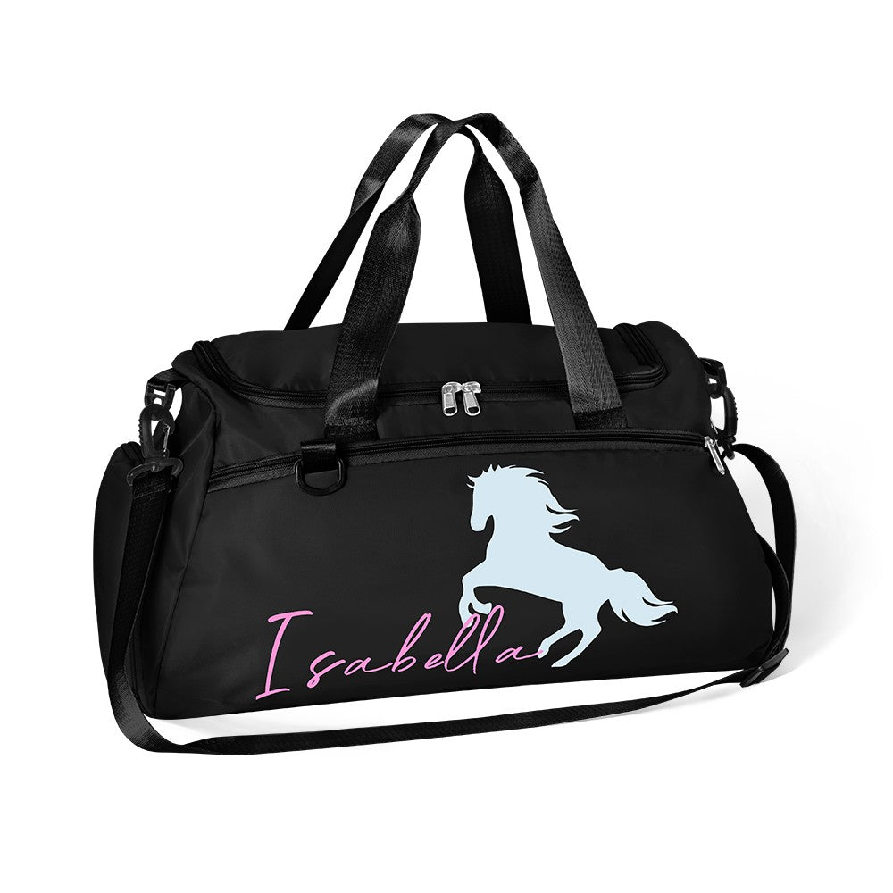 Personalized Horse Riding Bag for Women, Sports Equipment Bag, Girls Travel Duffel Bag, Horse Grooming Bag, Mountain Bicycle/Bike Accessories