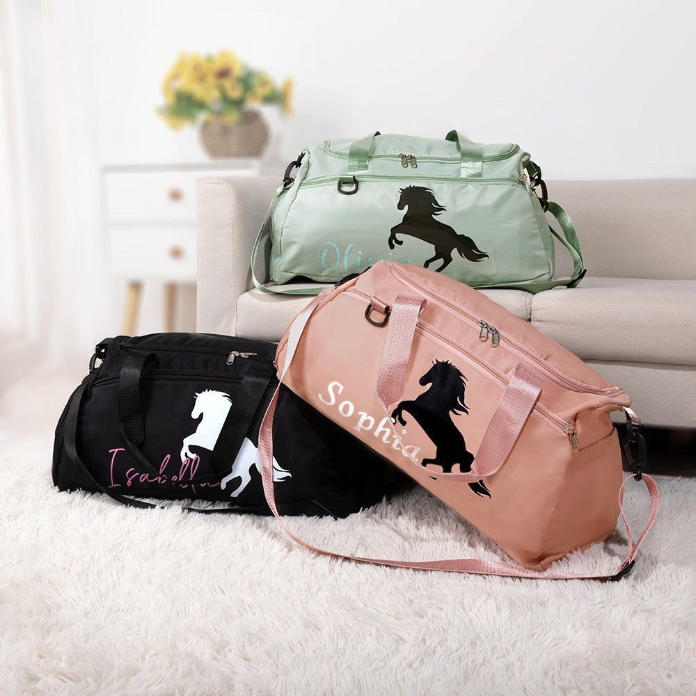 Personalized Horse Riding Bag for Women, Sports Equipment Bag, Girls Travel Duffel Bag, Horse Grooming Bag, Mountain Bicycle/Bike Accessories