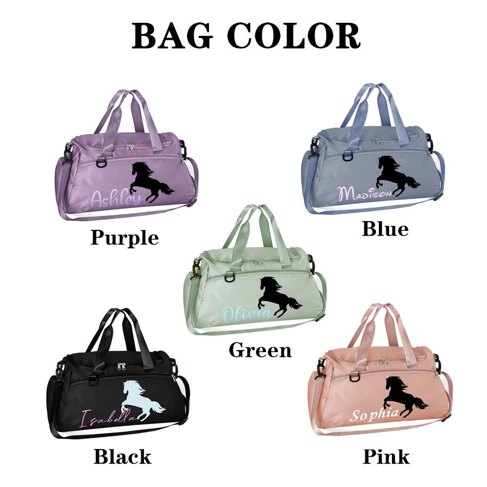 Personalized Horse Riding Bag for Women, Sports Equipment Bag, Girls Travel Duffel Bag, Horse Grooming Bag, Mountain Bicycle/Bike Accessories