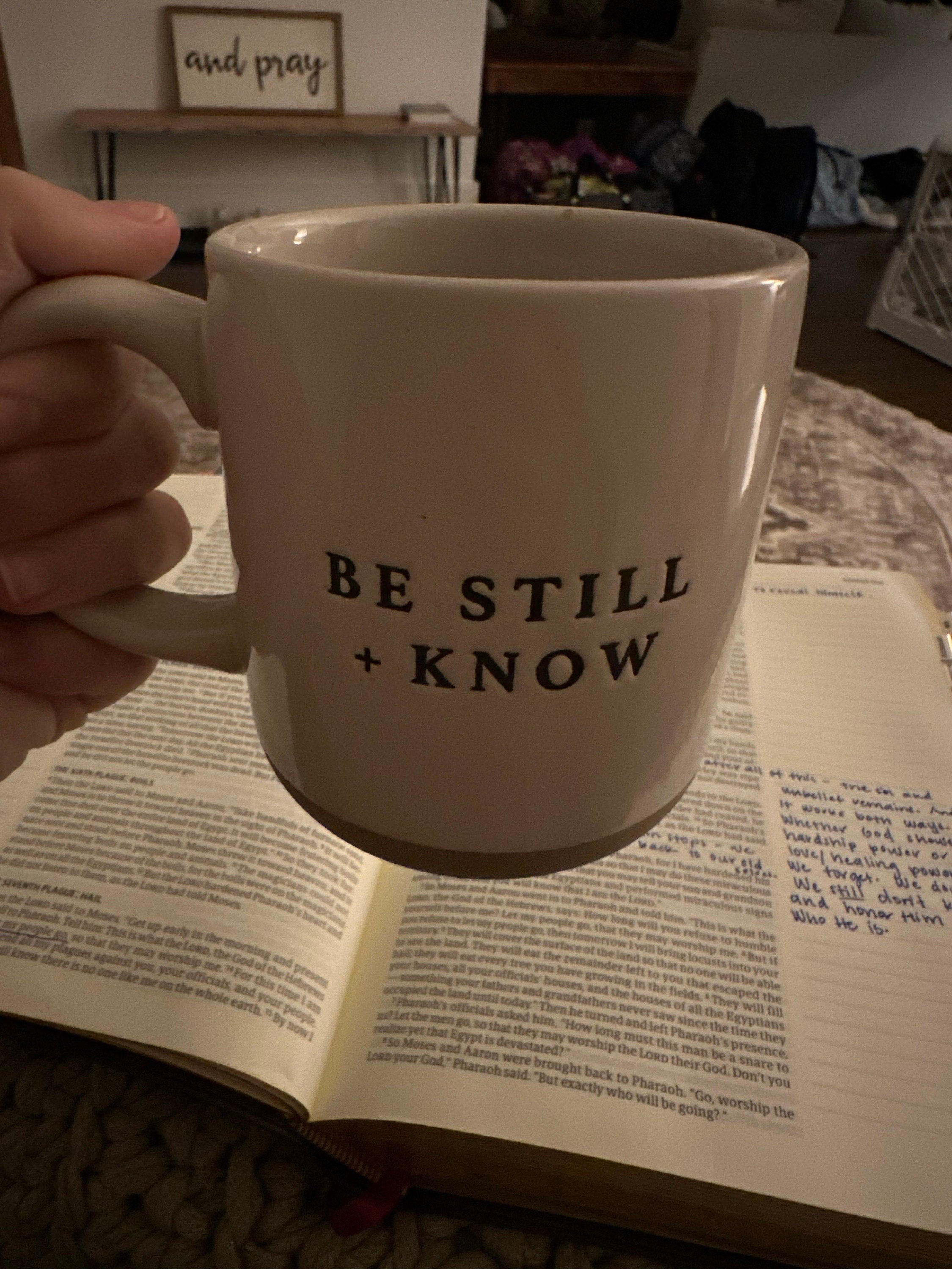 Be Still + Know Coffee Mug | Psalm 46:10 Scripture Coffee Mug | Christian Mug | Bible Verse Mug | Positive Coffee Mug | Bible Study Gift