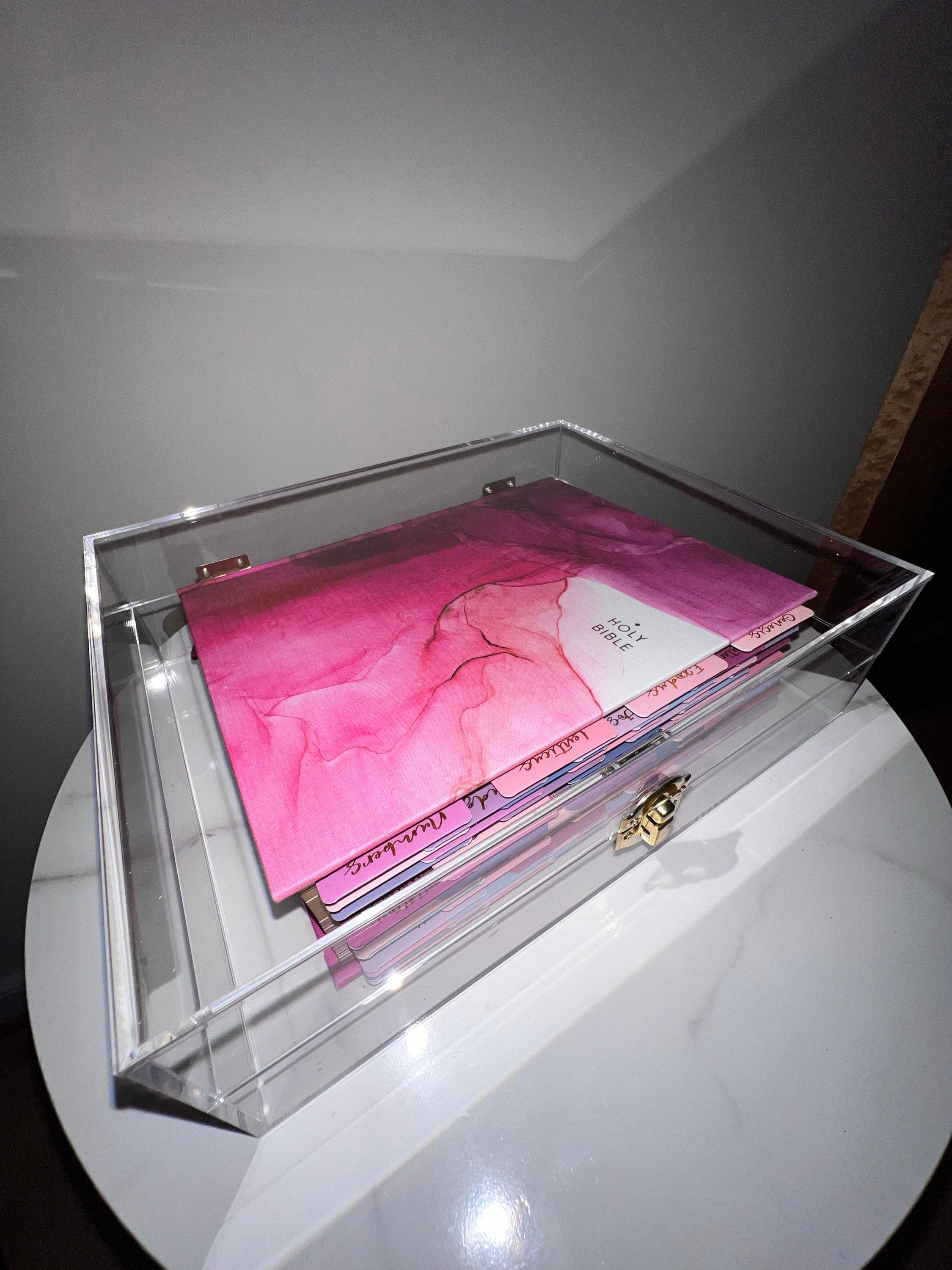 Gorgeous NIV Pink Marble Bible with TABS, Cloth over Board, Art Gilded Edges, Red Letter, Comfort Print