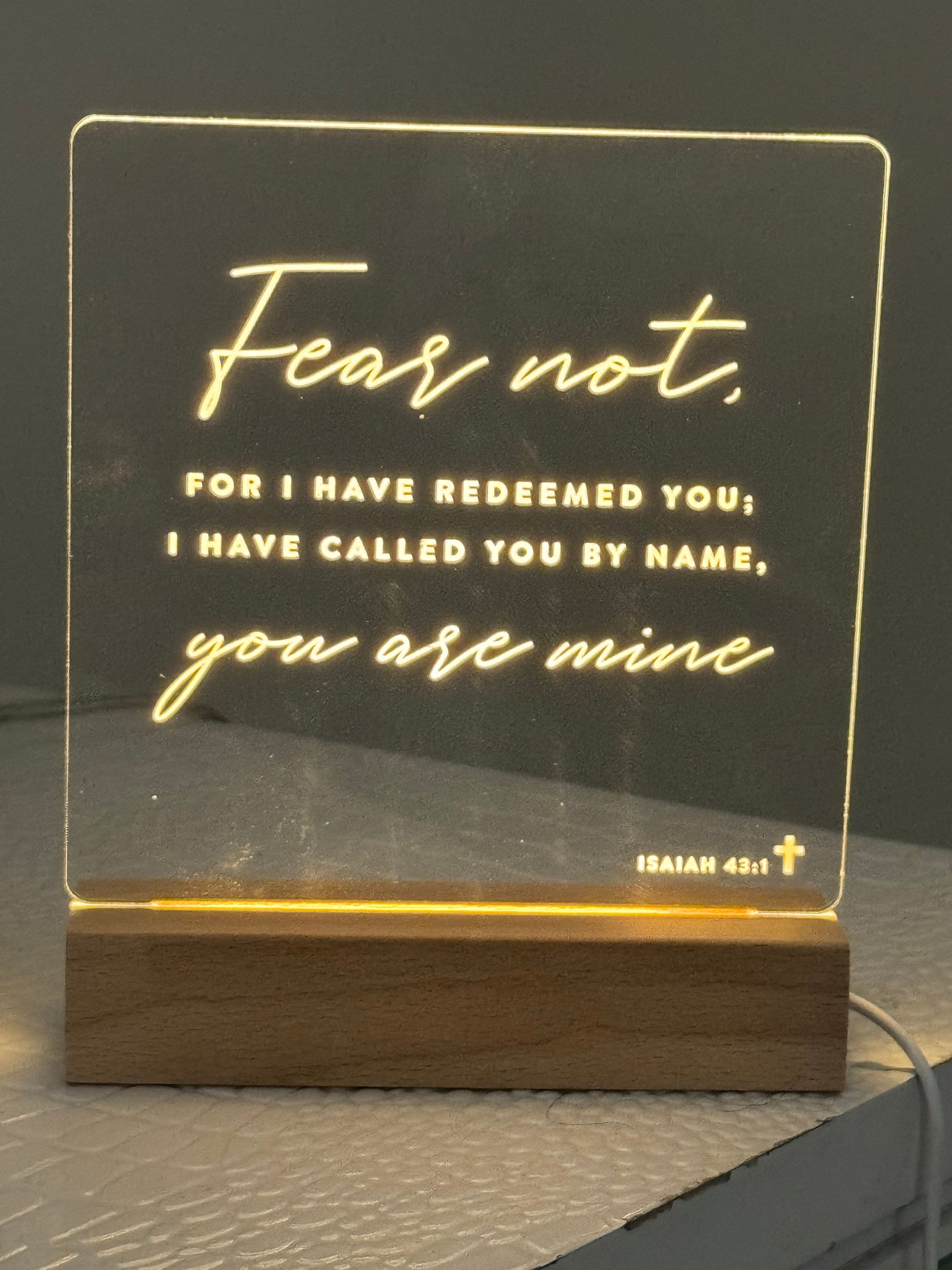 Bible Verse LED Light • Custom LED Night Light • Favorite Bible Verse • LED Frame • New Home Gift • Christmas Gift Christian • BVL01