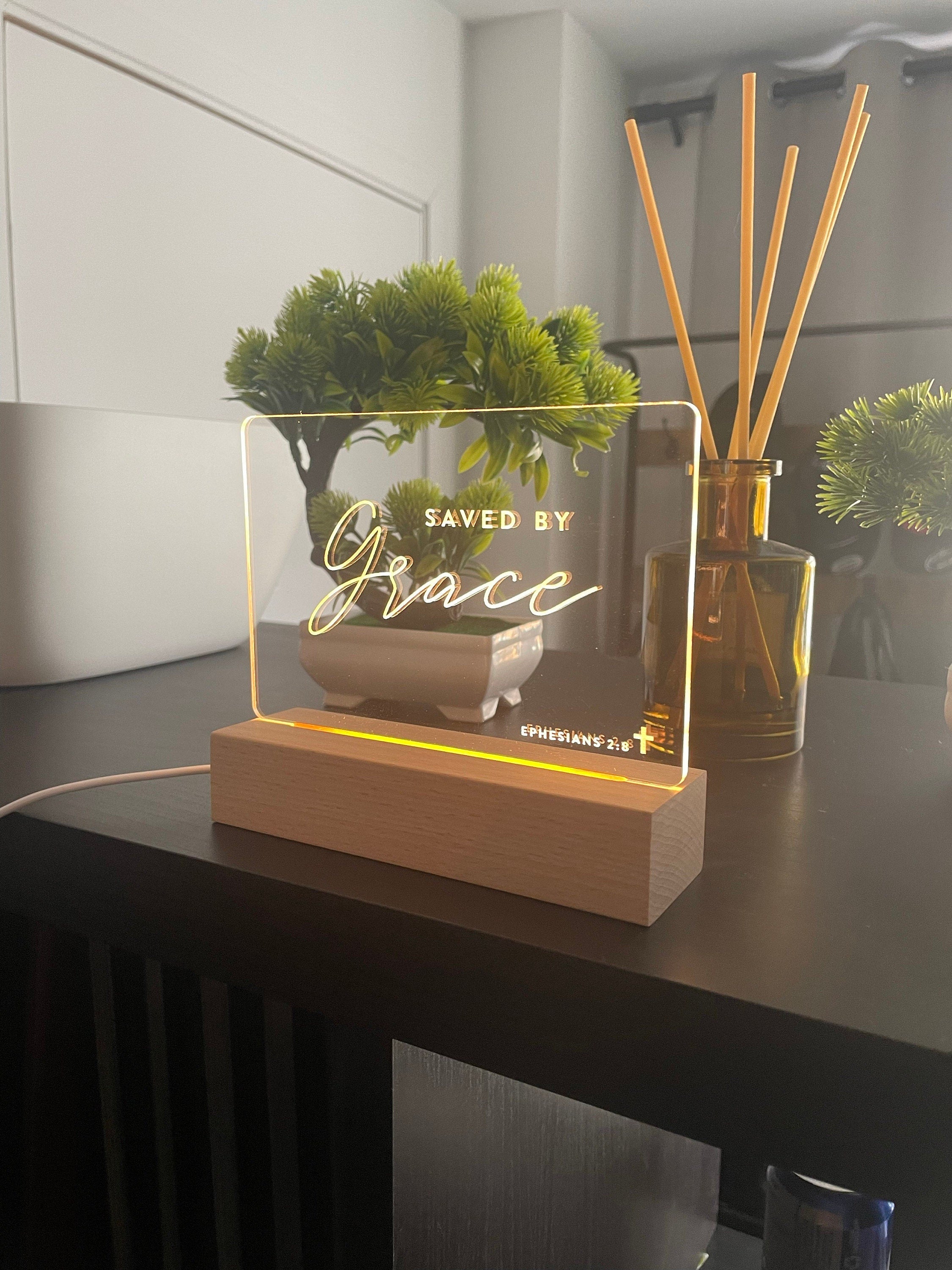 Bible Verse LED Light • Custom LED Night Light • Favorite Bible Verse • LED Frame • New Home Gift • Christmas Gift Christian • BVL01